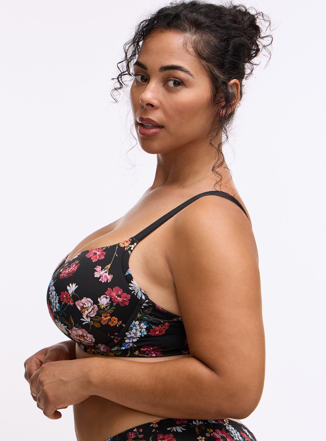 XO Plunge Push-Up Smooth Bra, CLASSICAL FLORAL MULTI, alternate