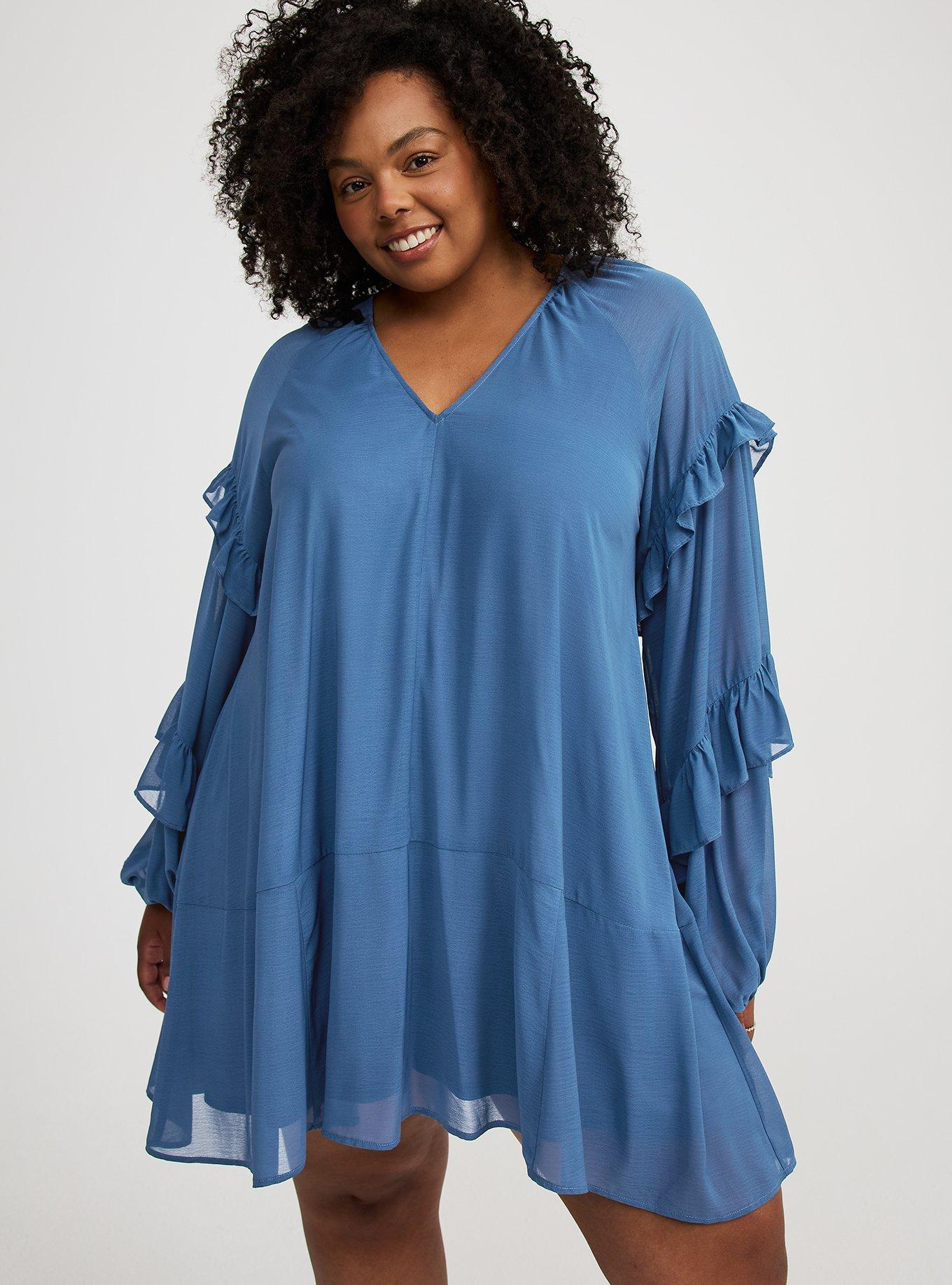 Mini Ruffle Peasant Dress