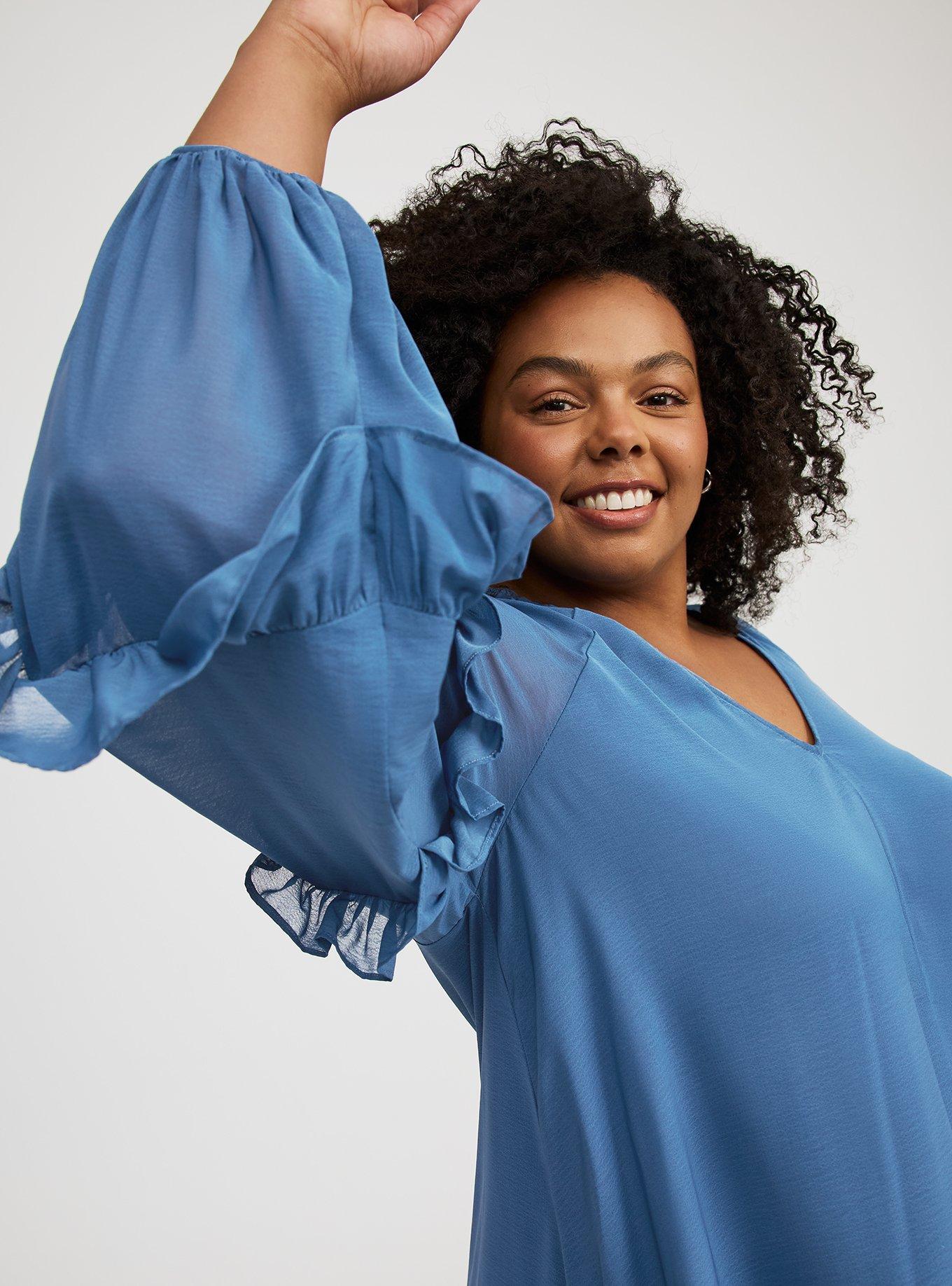 Mini Ruffle Peasant Dress
