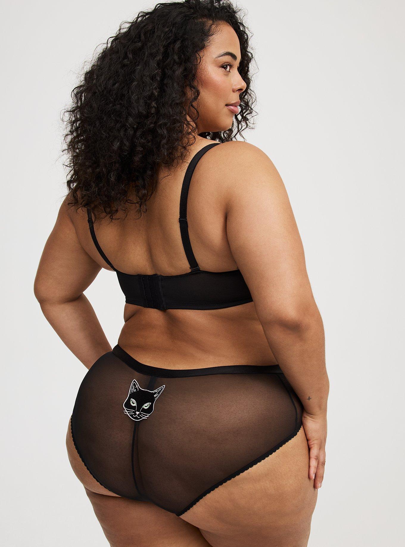 Halloween Applique Mid-Rise Lace Cheeky Panty