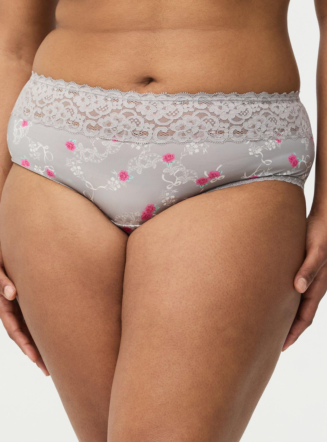 Second Skin Mid-Rise Cheeky XO Back Panty, ROSE BOWS FORMAL GRAY, alternate