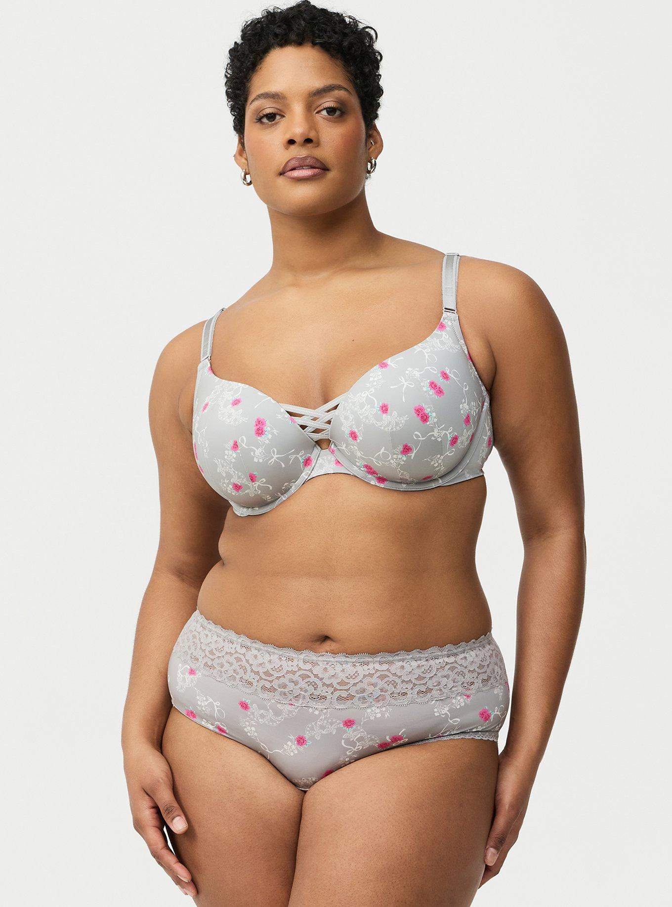 Second Skin Mid-Rise Cheeky XO Back Panty, ROSE BOWS FORMAL GRAY, hi-res