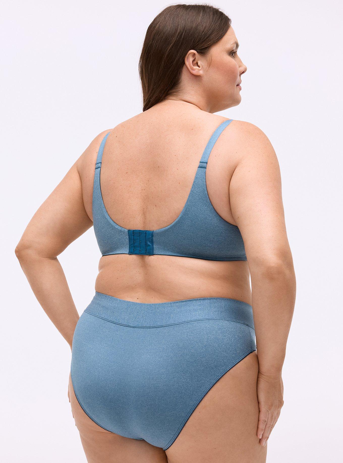 Microfiber Cross Front Mid-Rise Hipster Panty, LEGION BLUE HEATHER, alternate