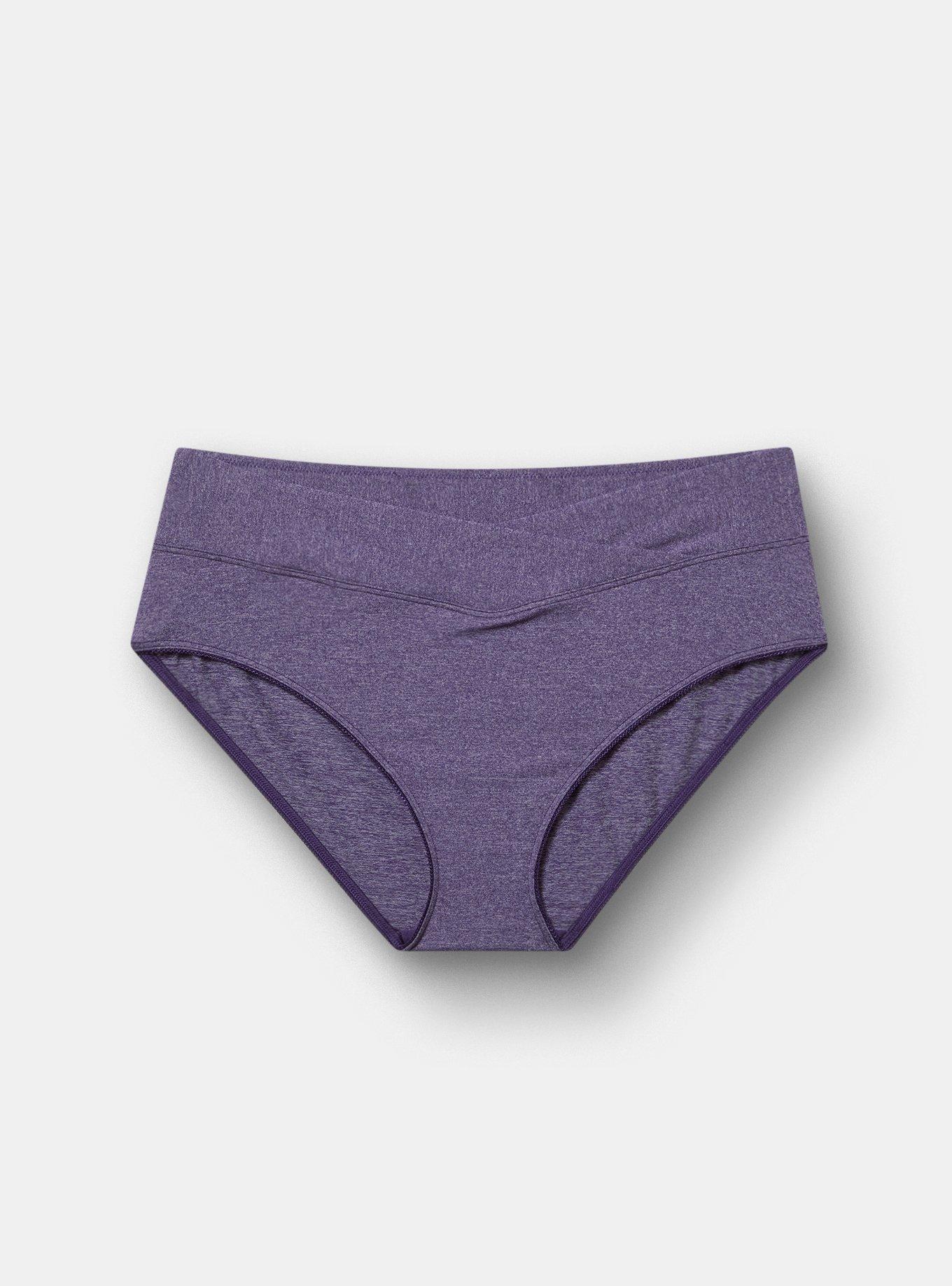 Microfiber Cross Front Mid-Rise Hipster Panty