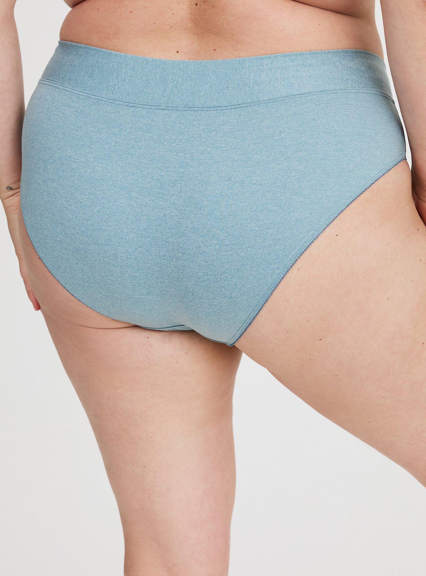 Microfiber Cross Front Mid-Rise Hipster Panty