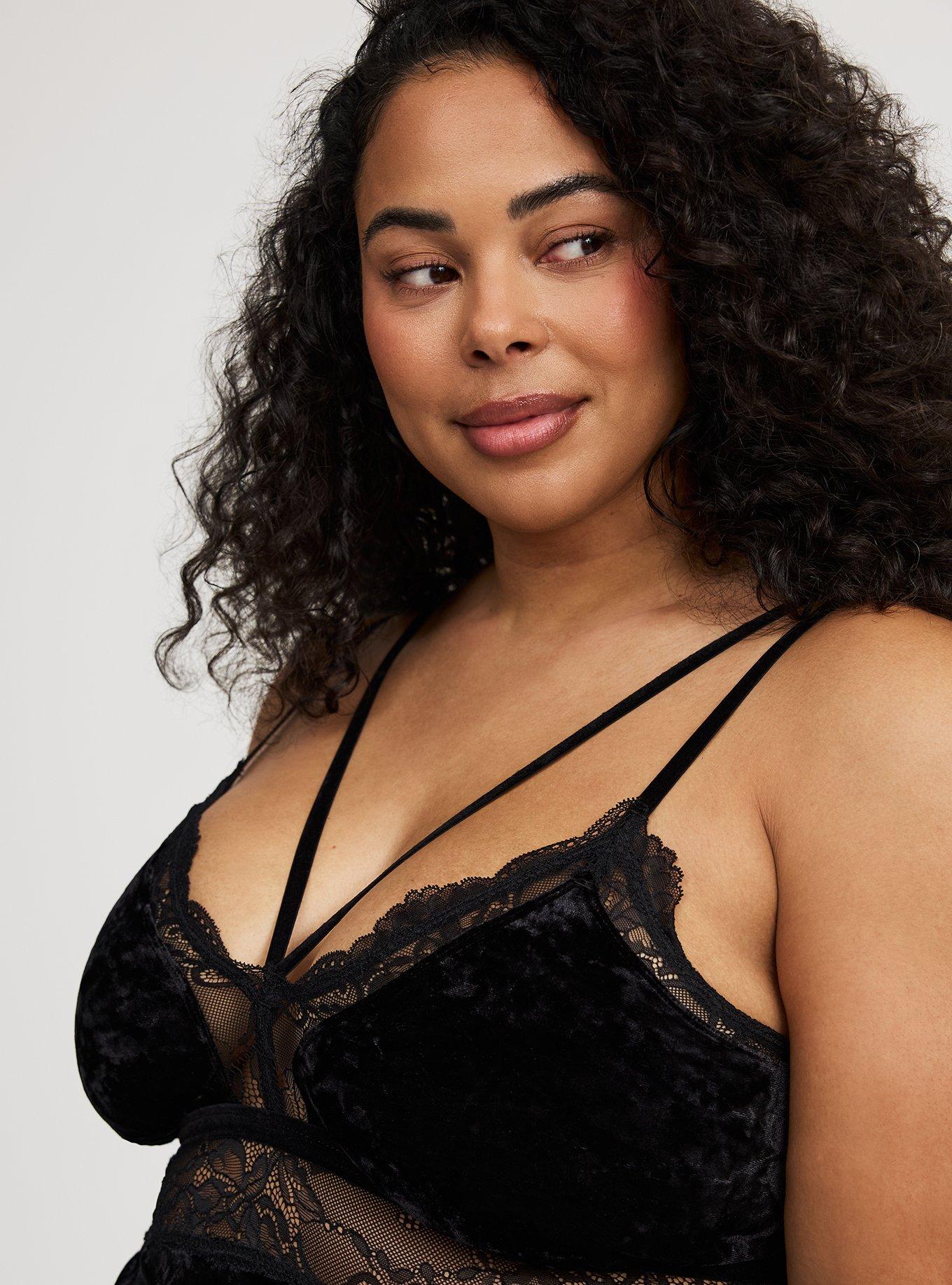 Strappy Velour Lingerie Slip