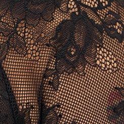 Plus Size Off-Shoulder Lace Top, RICH BLACK, swatch