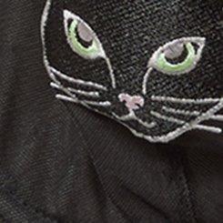 Halloween Cat-Applique Balconette Bra, RICH BLACK, swatch
