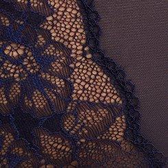 Boudoir Lace High-Rise Brief Panty, PEACOAT, swatch