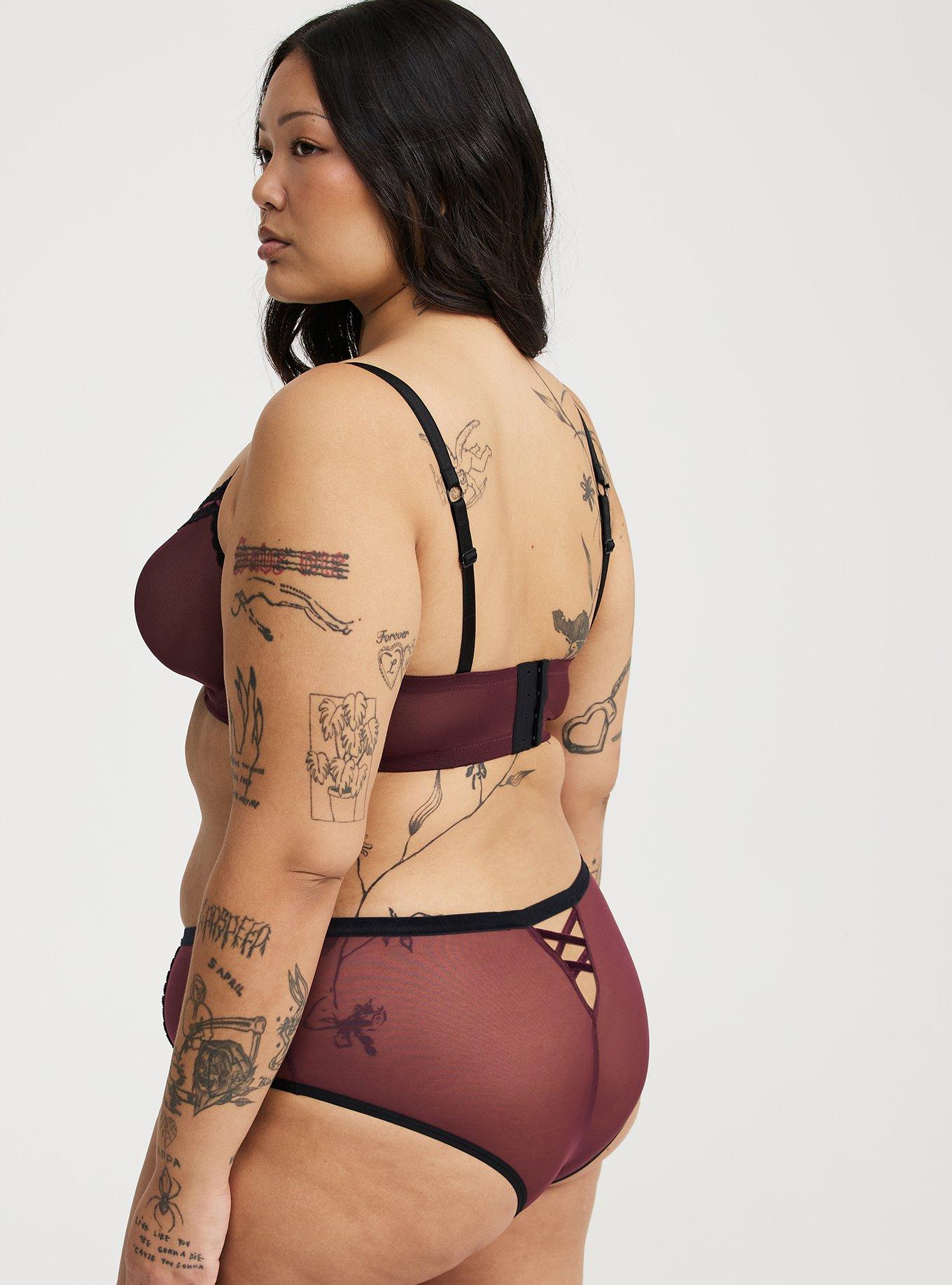 Velvet Trim Mid-Rise Cheeky Panty