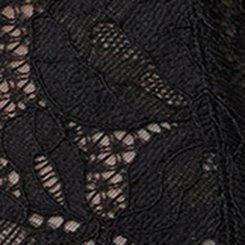 Plus Size Unlined Bella Donna Lace Bralette, RICH BLACK, swatch