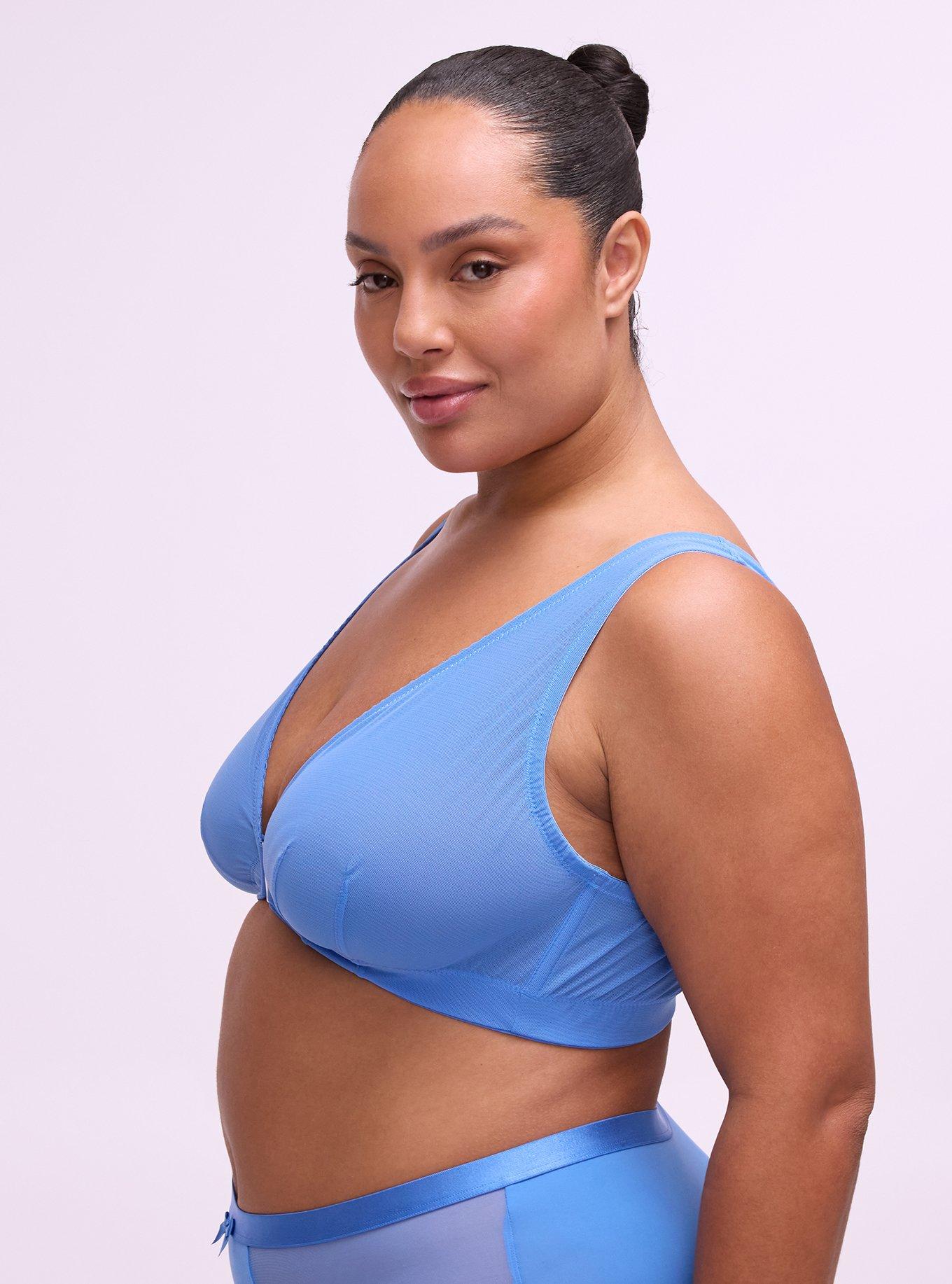Unlined Front-Close Mesh Bralette, REGATTA, alternate