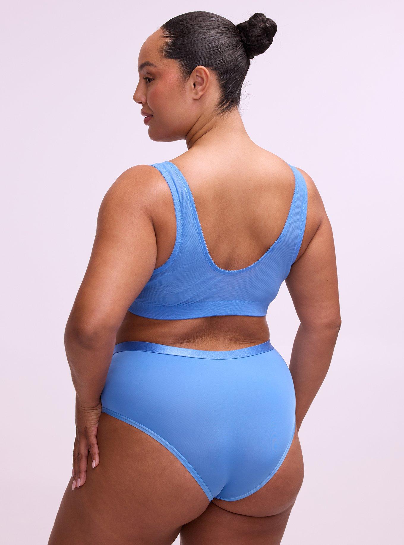 Unlined Front-Close Mesh Bralette, REGATTA, alternate