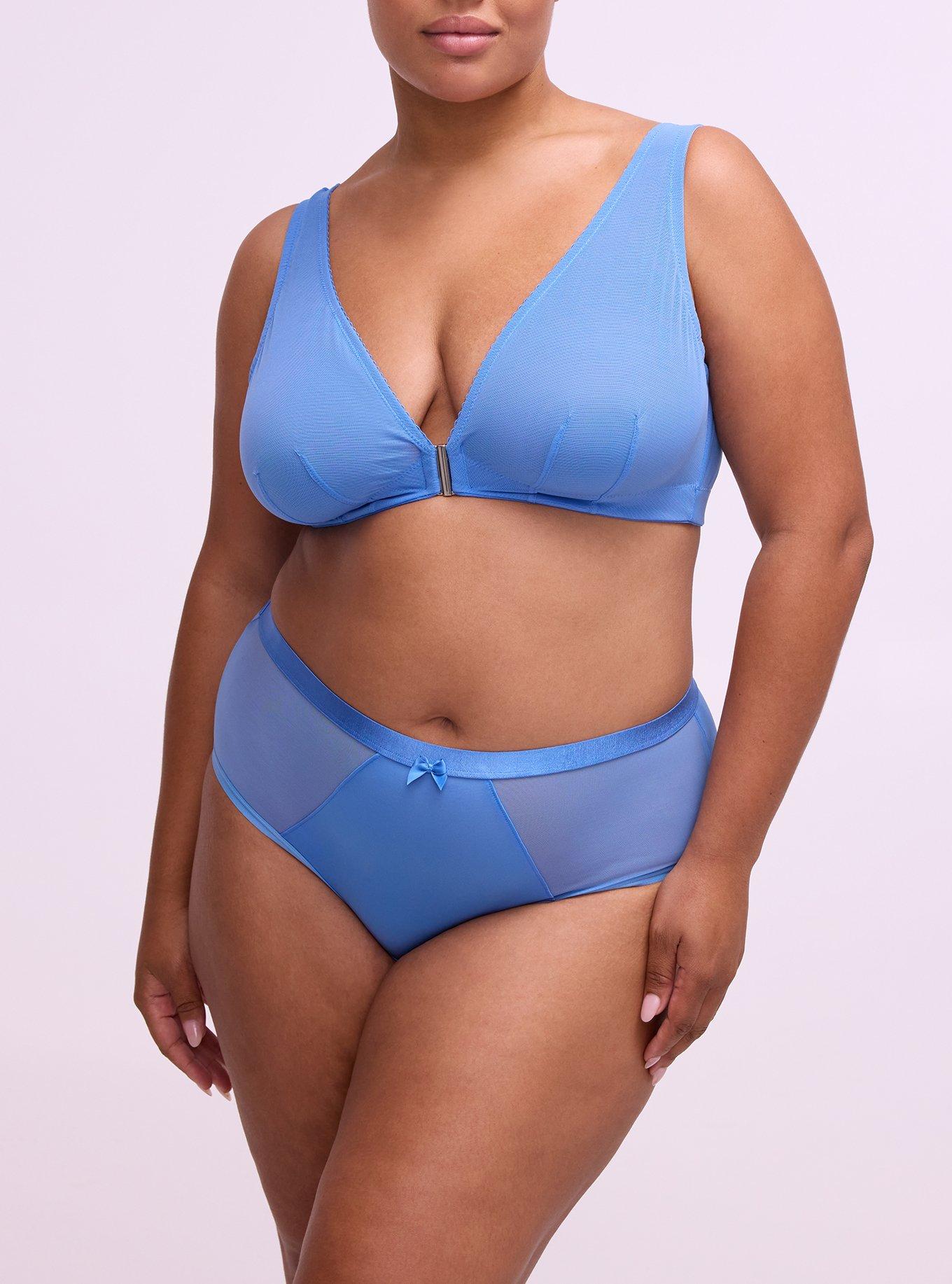Unlined Front-Close Mesh Bralette, REGATTA, alternate