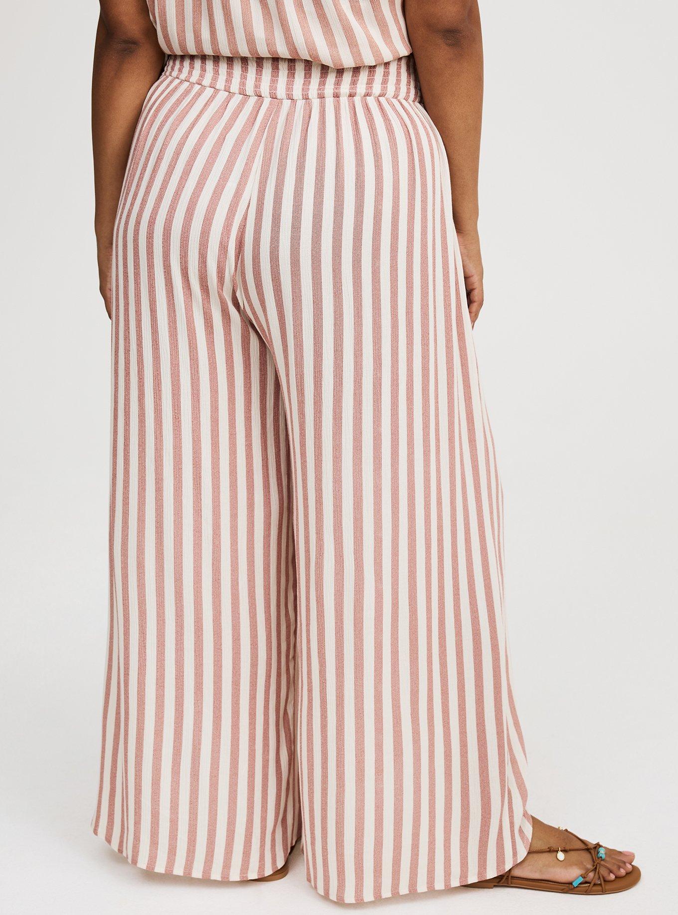 Mid-Rise Pull-On Open-Leg Pant