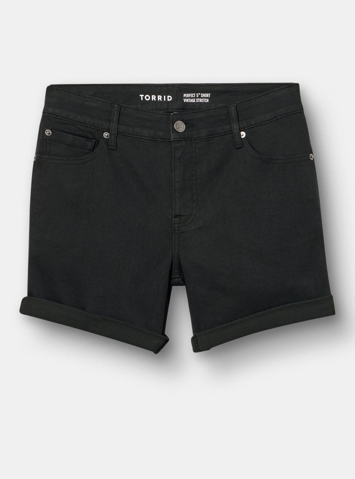 5'' Perfect Mid-Rise Short, WASHED BLACK, flat