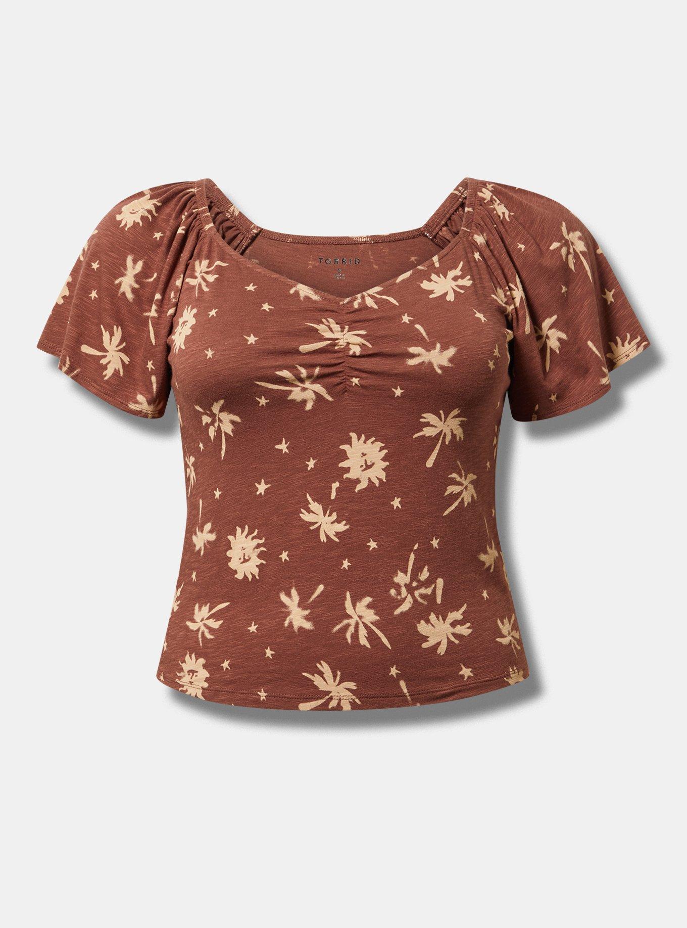 Flutter Sleeve Crop Top