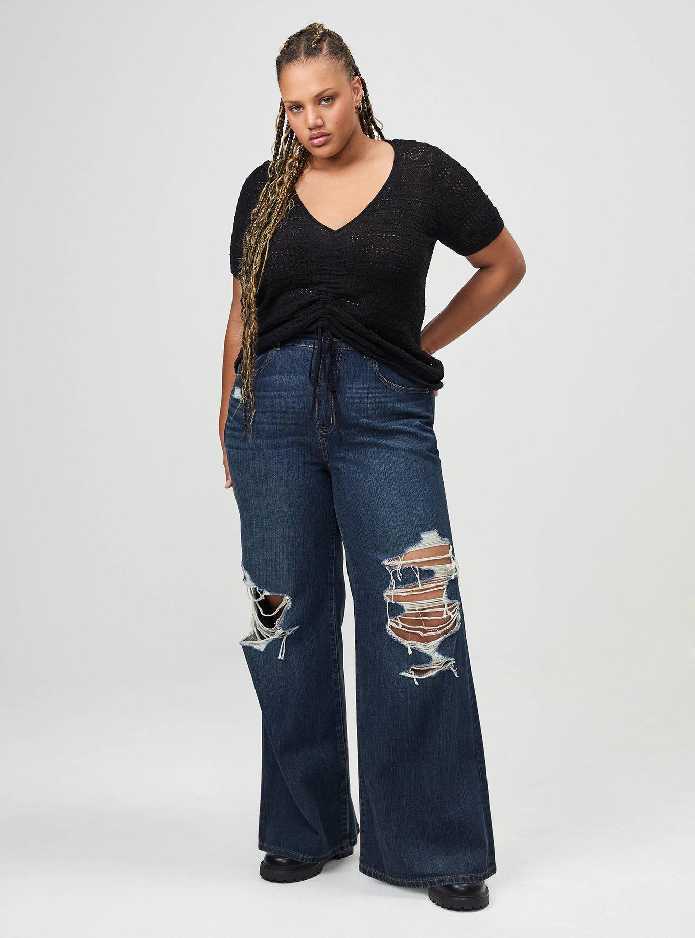 High-Rise Baggy Wide-Leg Jean, TROUBADOUR, hi-res