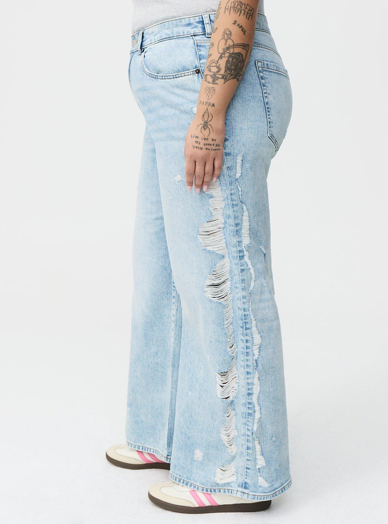 High-Rise Baggy Wide-Leg Jean, CRASH AND BURN, alternate