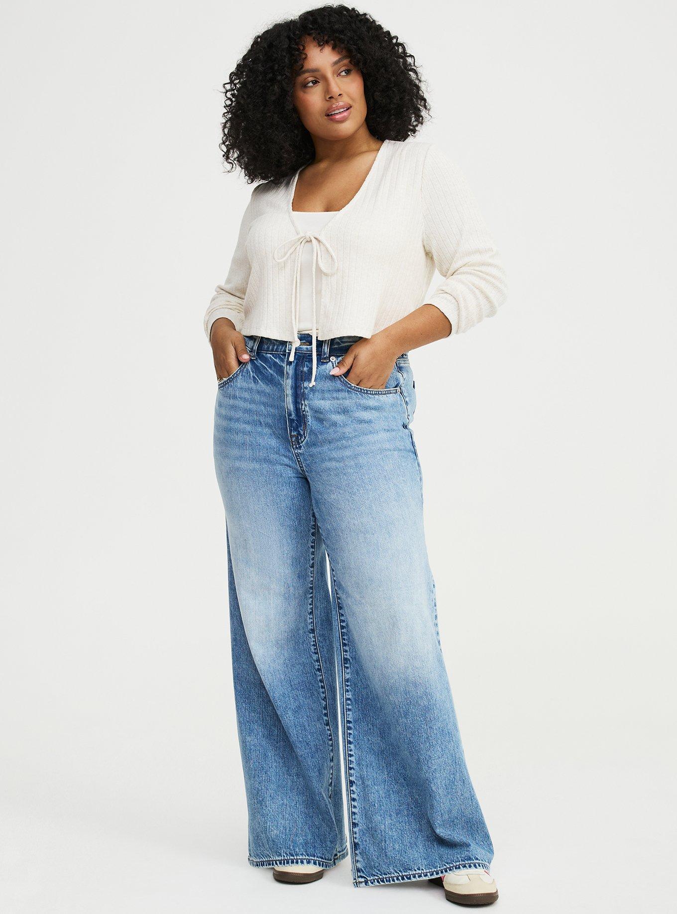 High-Rise Baggy Wide-Leg Jean, SANDBAR, hi-res