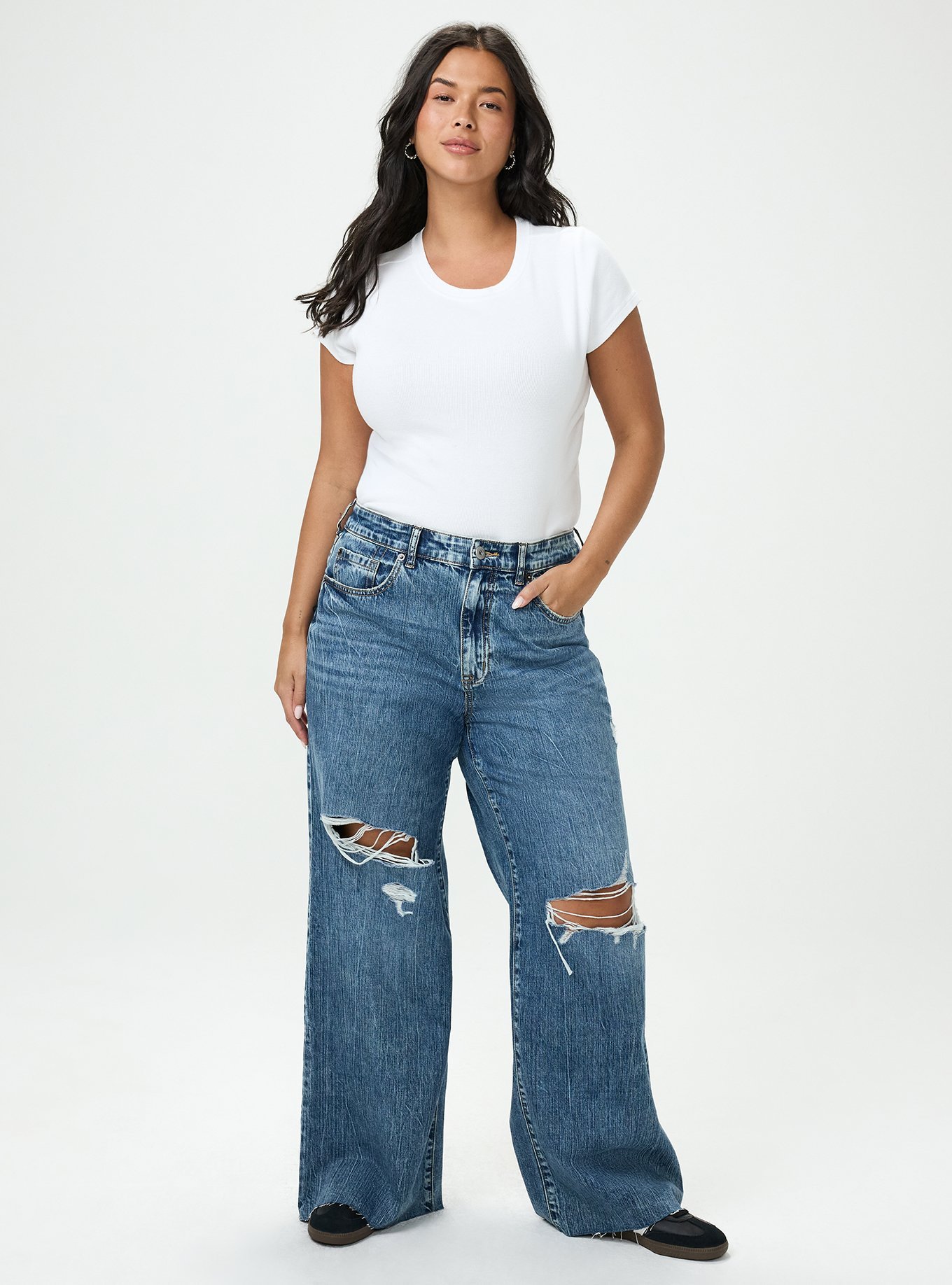 plage tailord big ジレ 36 Plus Size - Baggy High-Rise Wide-Leg Jean - Torrid