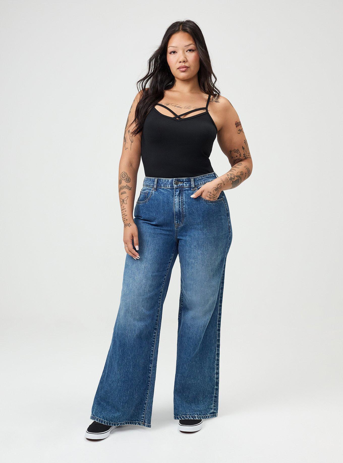 High-Rise Baggy Wide-Leg Jean, LARIAT, hi-res