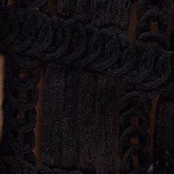 Crochet Tie-Front Vest, DEEP BLACK, swatch