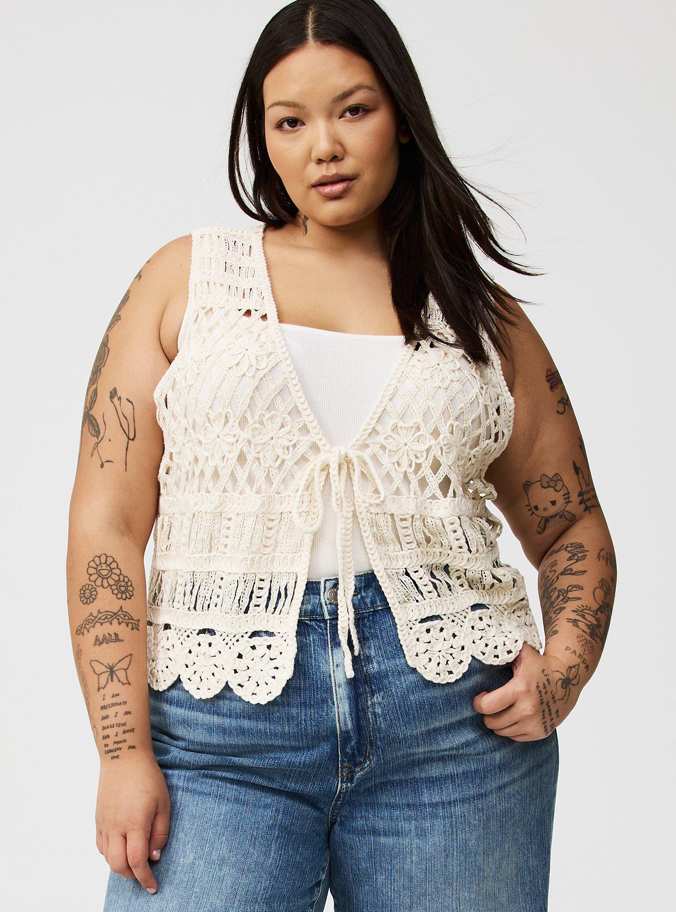 Crochet Tie-Front Vest