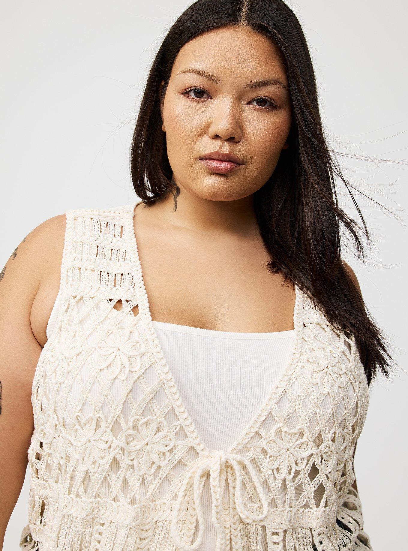 Crochet Tie-Front Vest