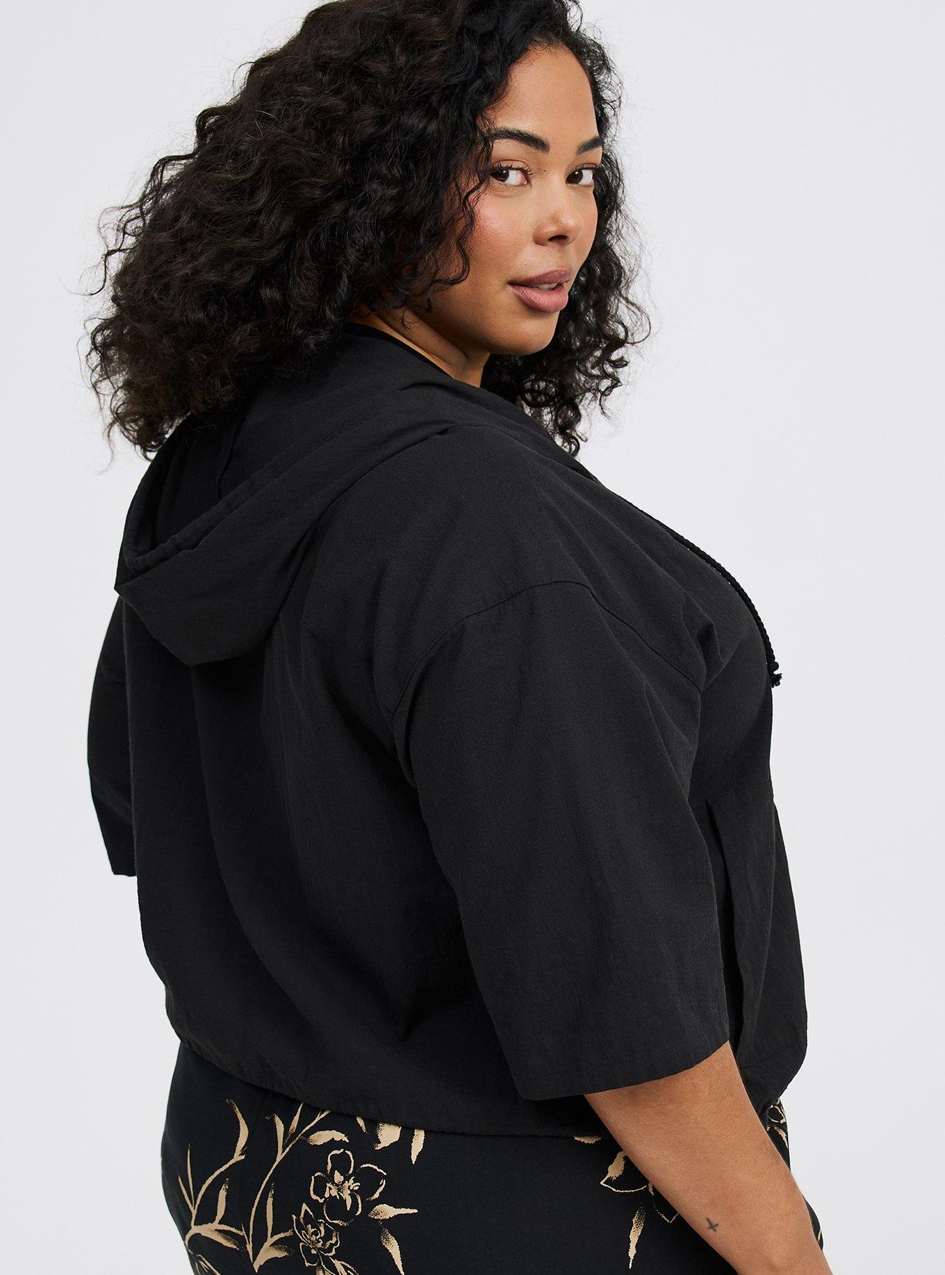 Cropped Cotton Hoodie