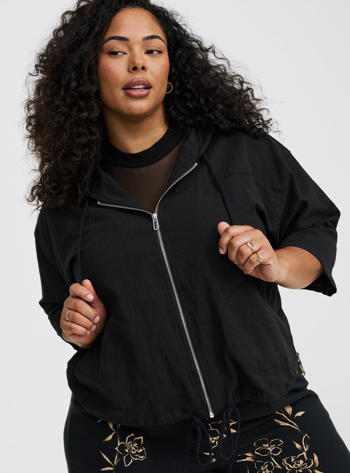 Cropped Cotton Hoodie
