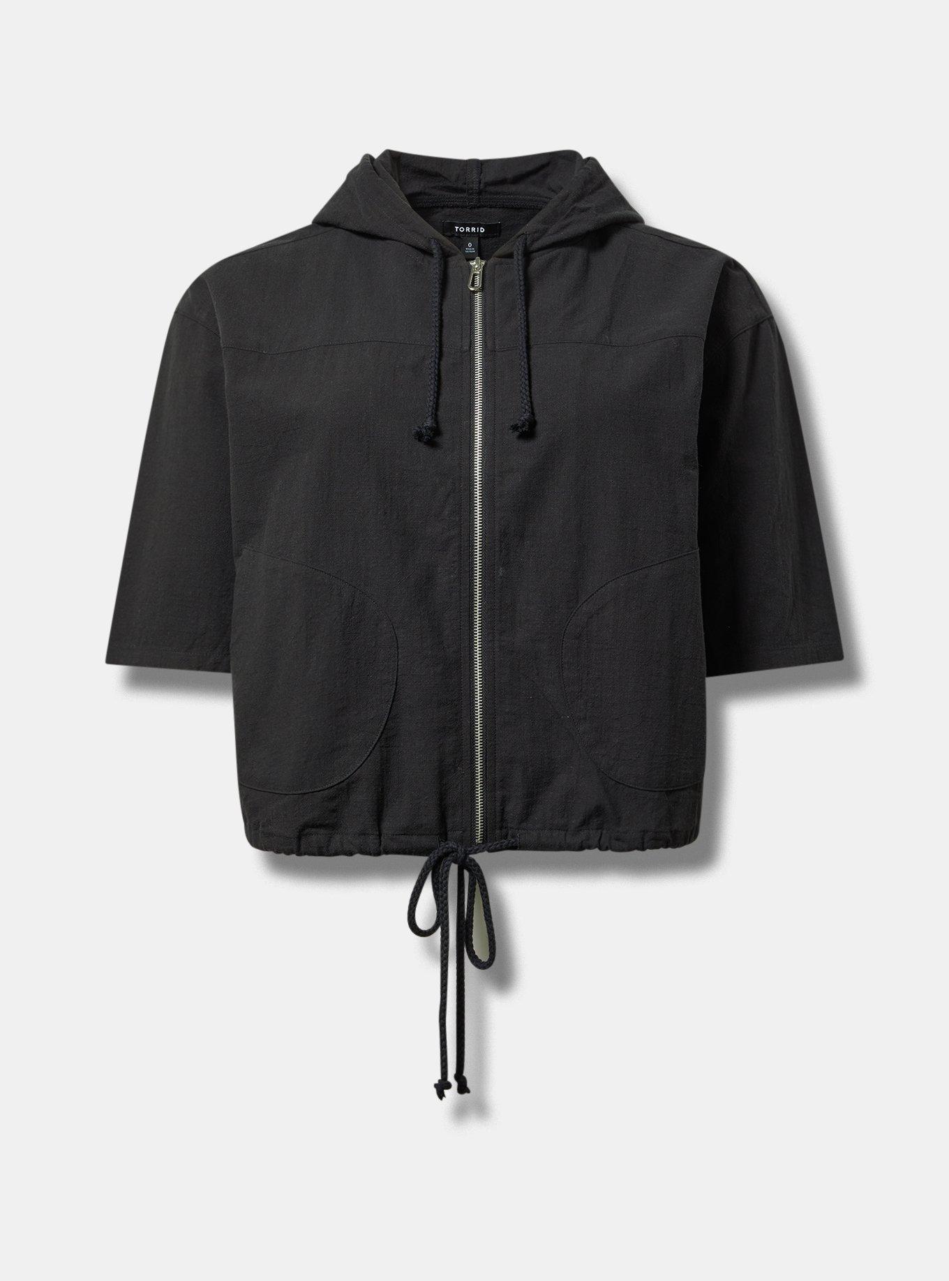 Cropped Cotton Hoodie