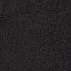 Plus Size Cropped Cotton Hoodie, DEEP BLACK, swatch