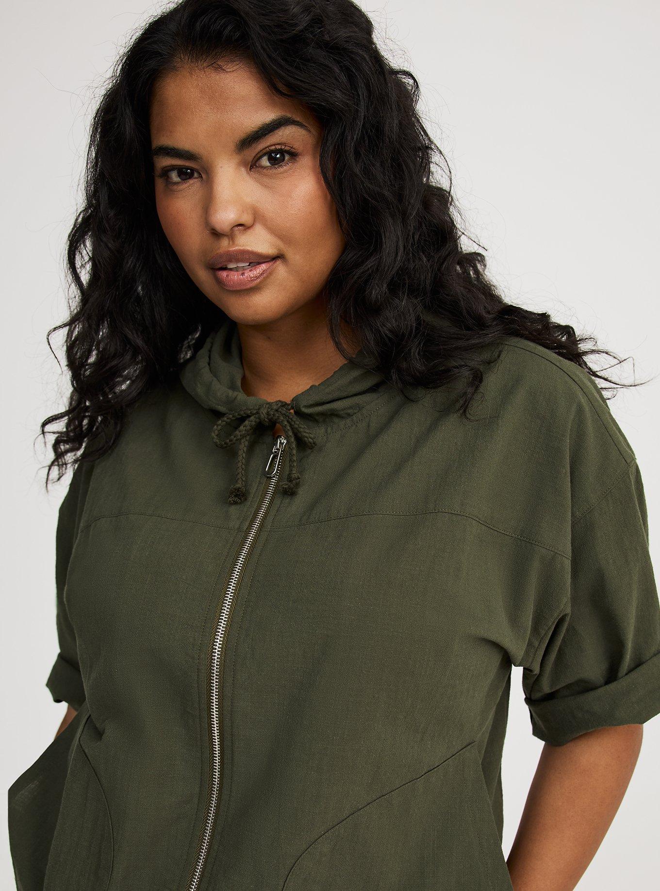 Cropped Cotton Hoodie