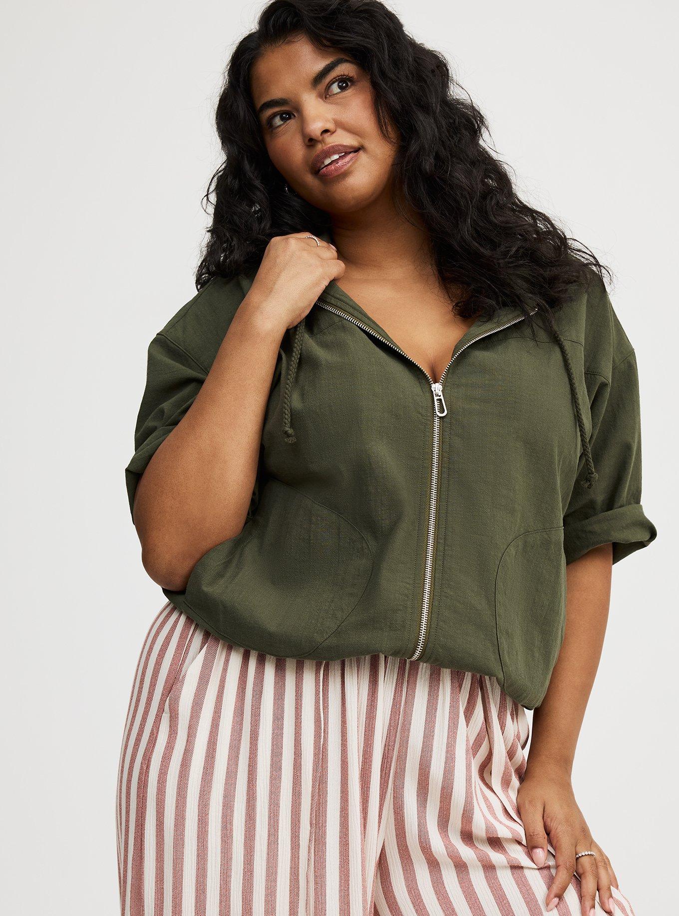 Cropped Cotton Hoodie