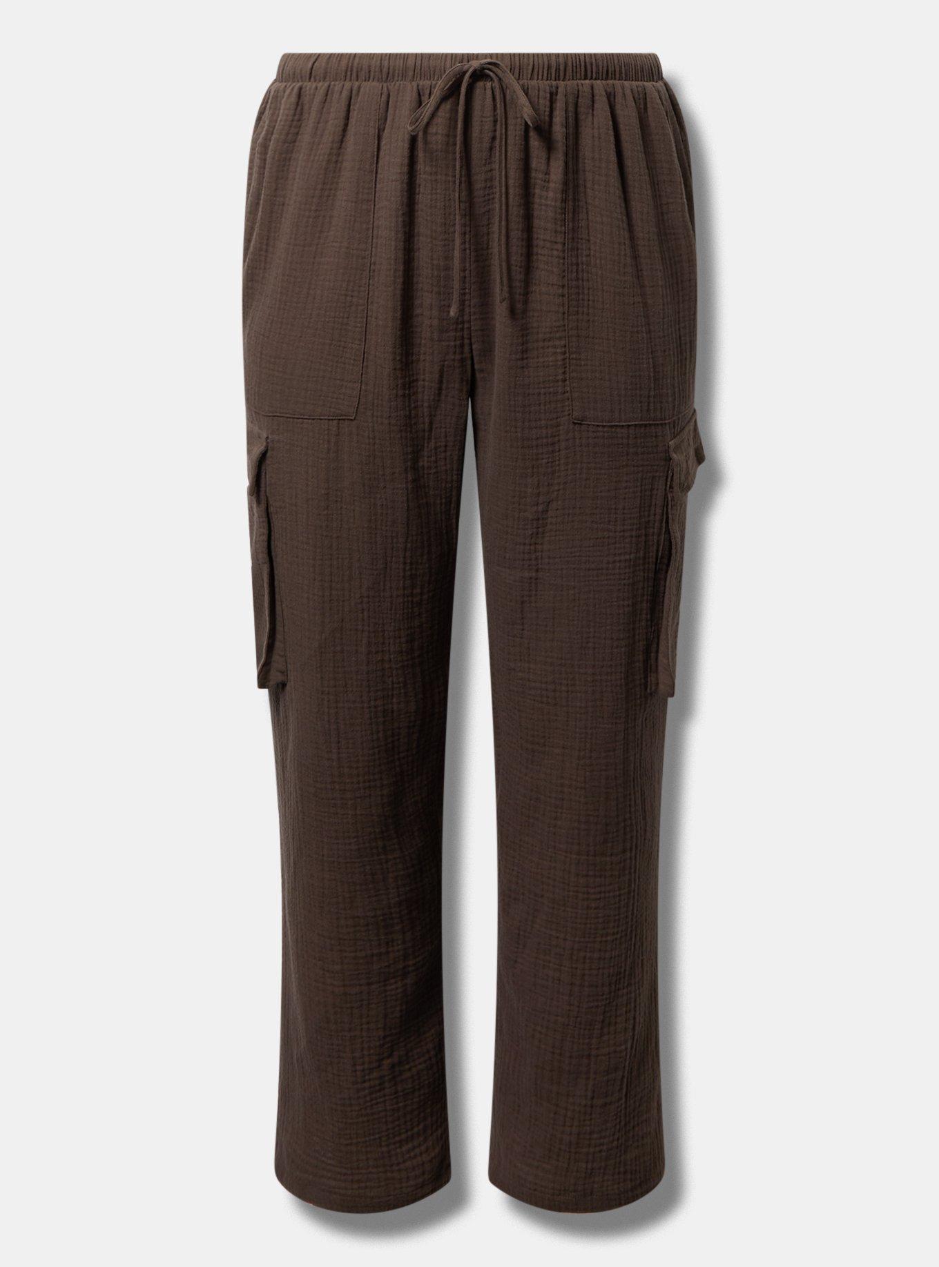 High-Rise Straight-Leg Cargo Pant