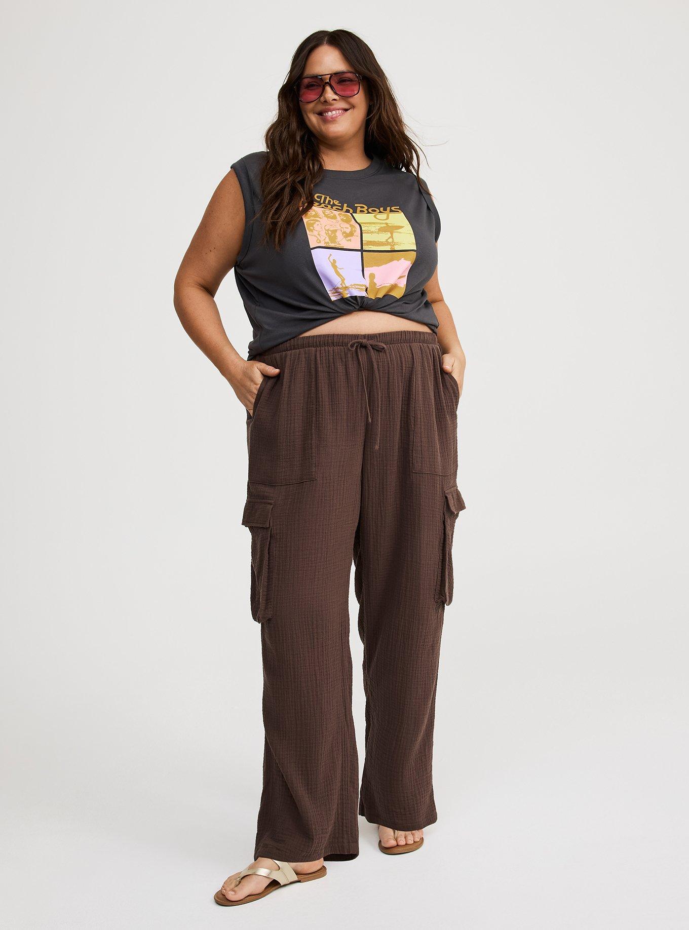 High-Rise Straight-Leg Cargo Pant