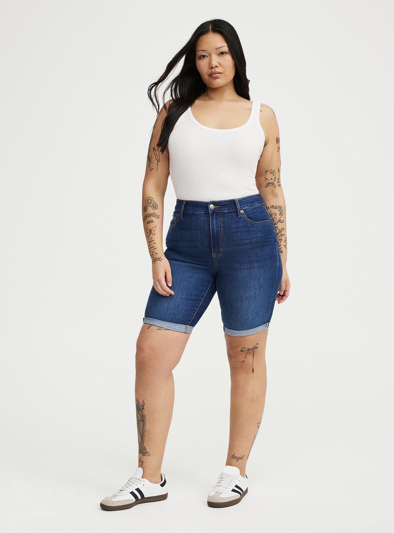 Perfect High-Rise Bermuda Short, BLUE 25-1, hi-res