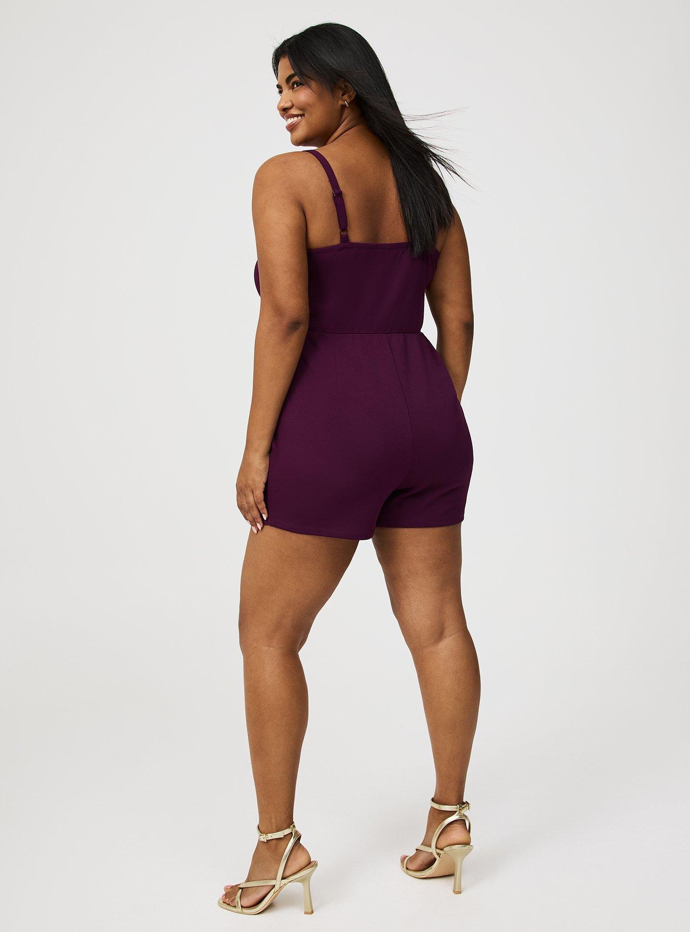 Sweetheart-Neck Wrap-Front Romper