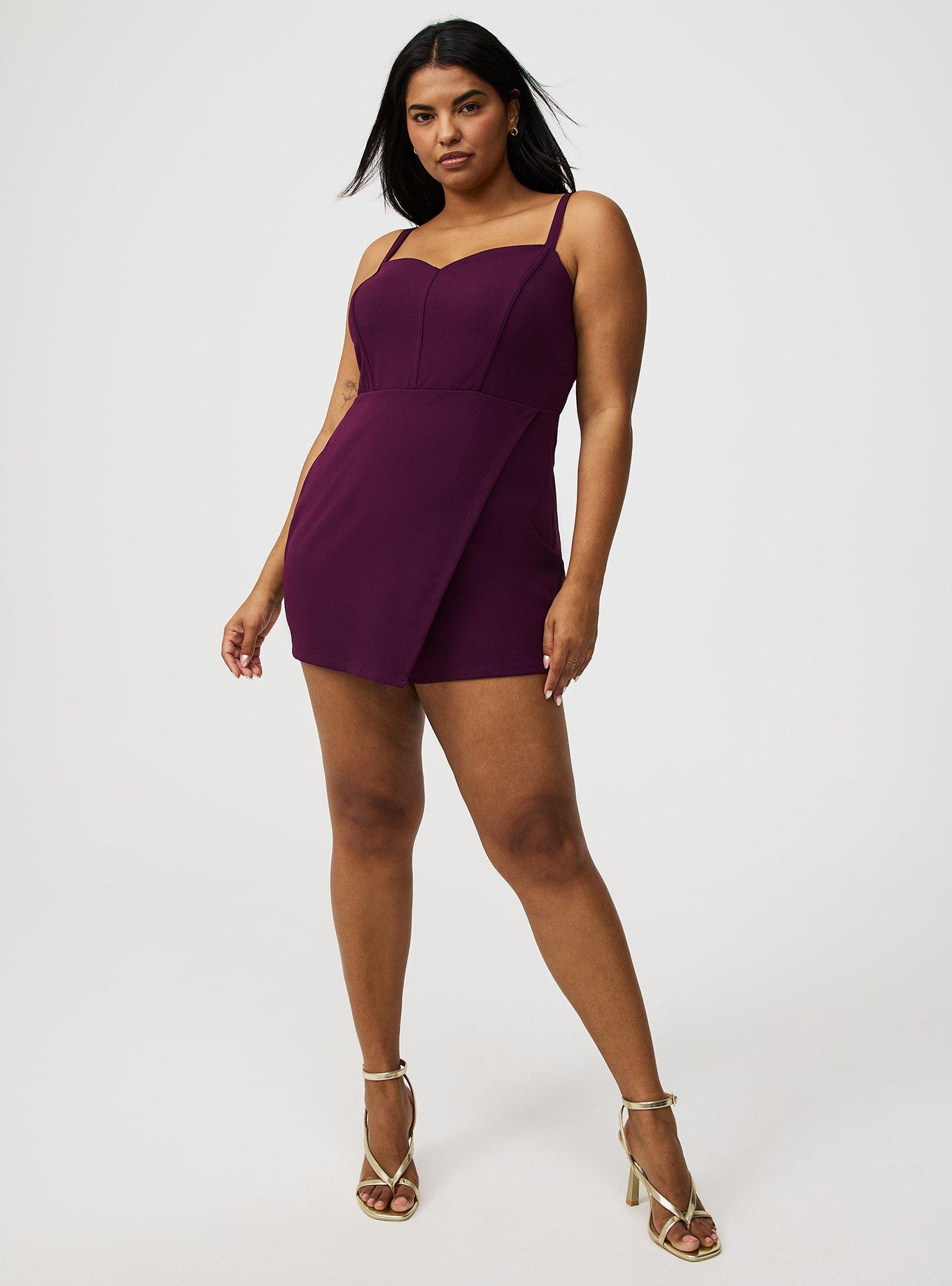 Sweetheart-Neck Wrap-Front Romper