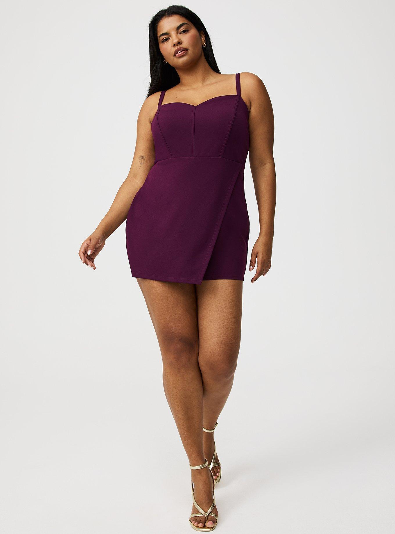 Sweetheart-Neck Wrap-Front Romper