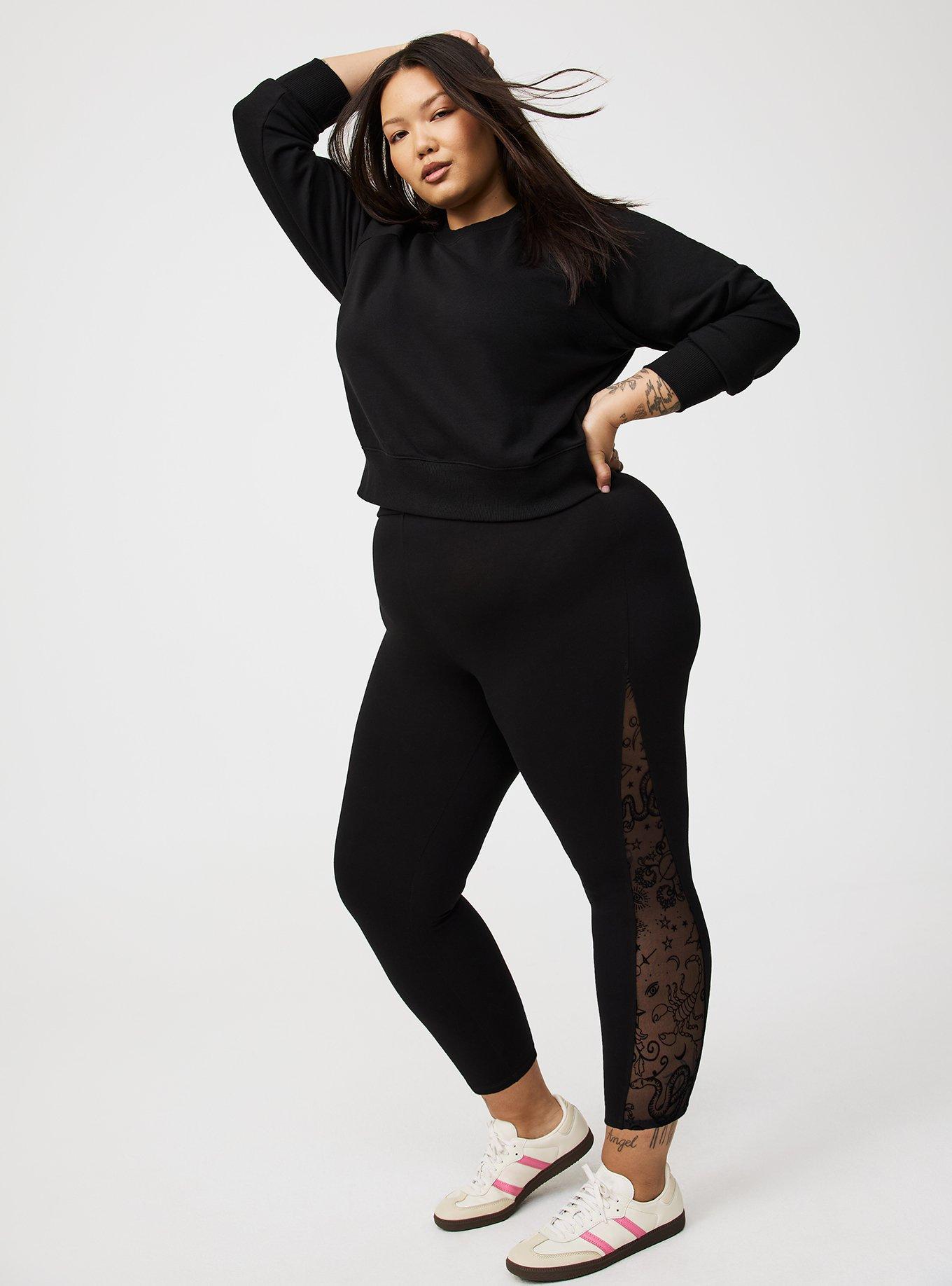 Crop Flocked Legging