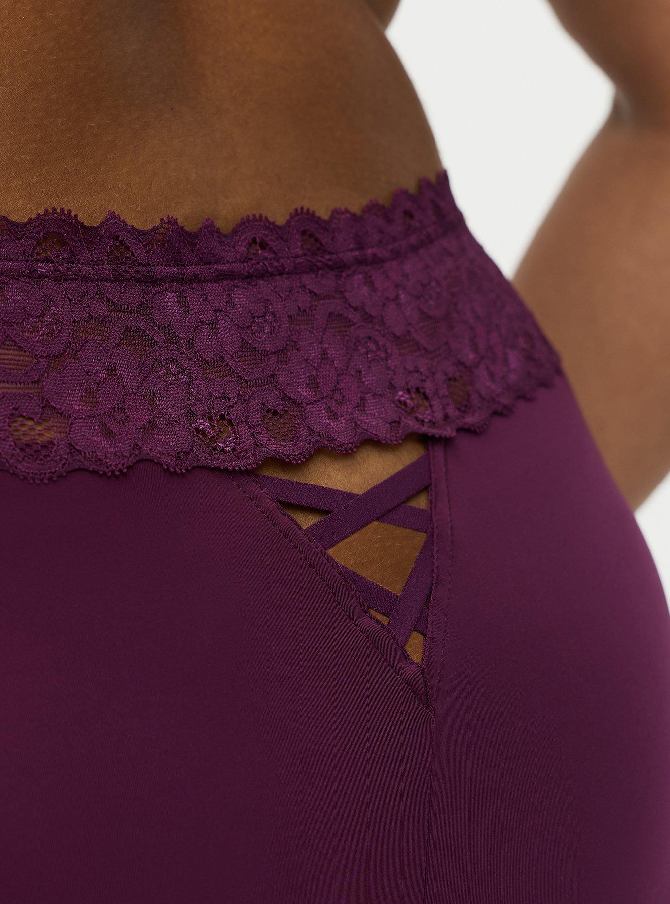 Second Skin High-Rise XO Back Brief Panty, POTENT PURPLE, alternate