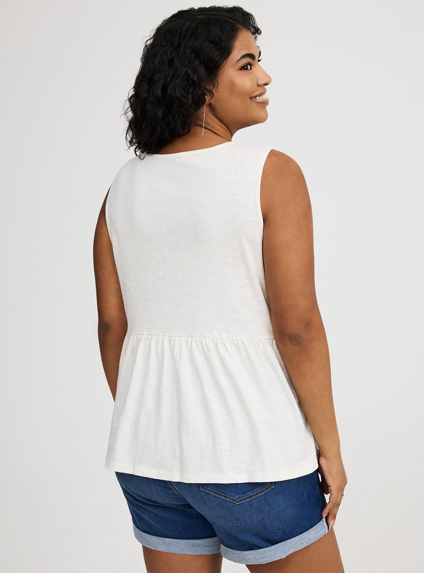 Front-Tie Peplum Tank