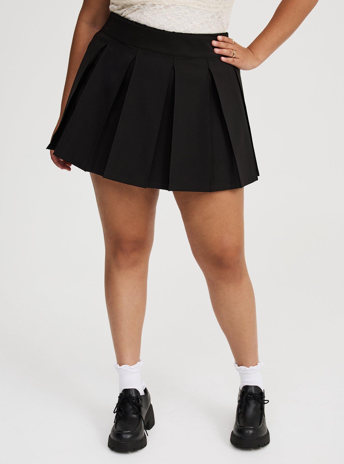 High-Rise Box-Pleat Skort