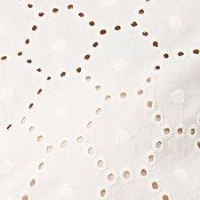 Cotton Eyelet Tie-Front Top, WHISPER WHITE, swatch