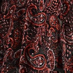 Plus Size Burnout Ruana, PAISLEY, swatch