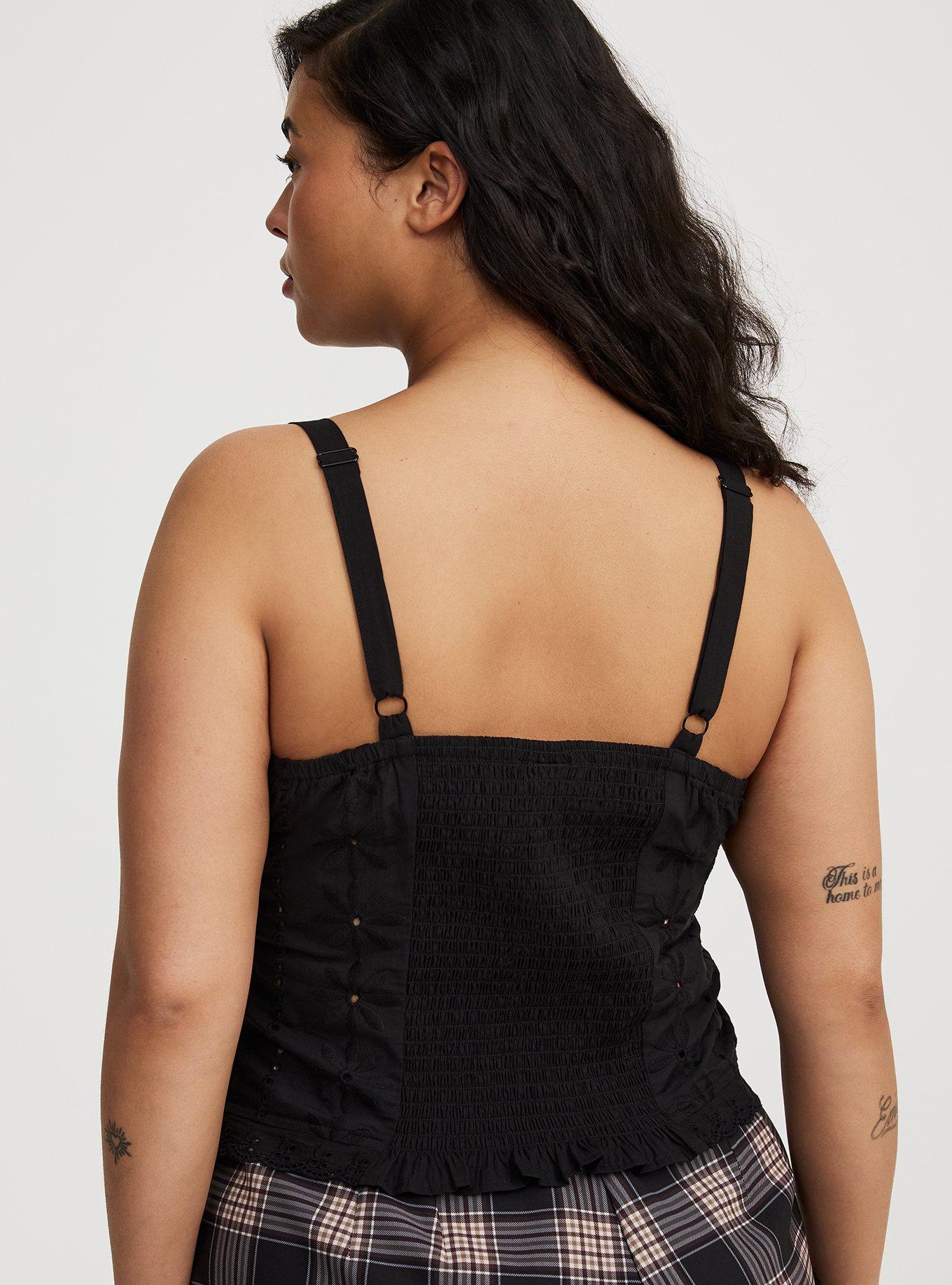 Lace-Up Eyelet Bustier