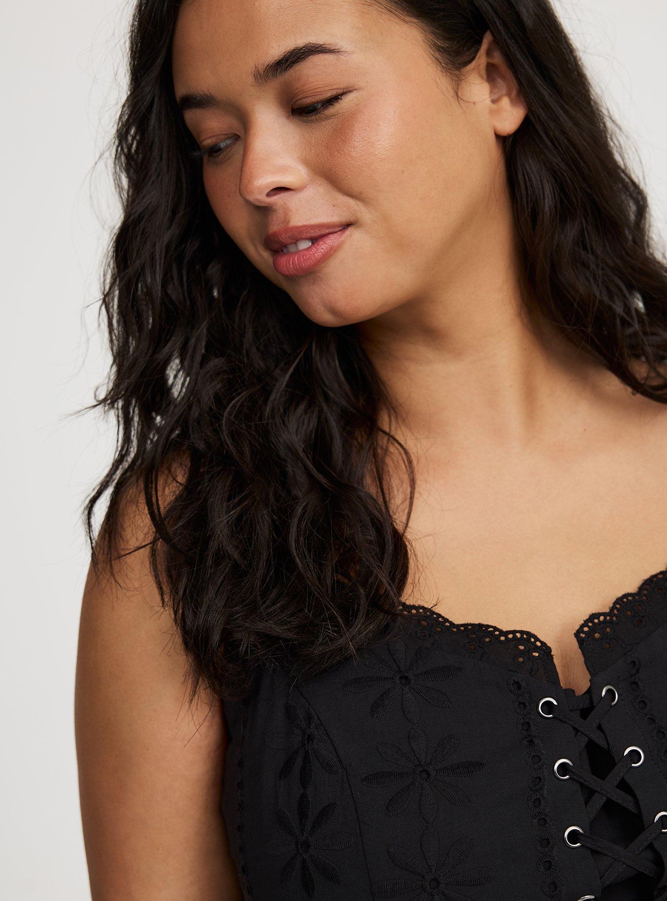 Lace-Up Eyelet Bustier