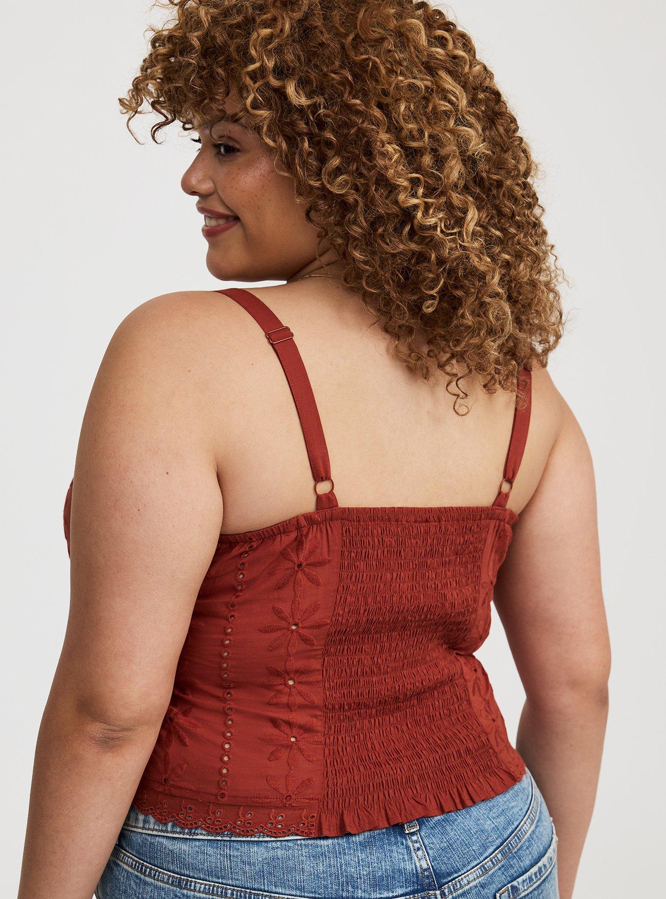 Lace-Up Eyelet Bustier